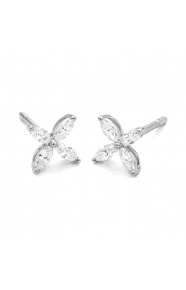 Pendientes de oro blanco de 18 Kt con diamantes talla marquesa de 0,40 a 4,05 ct