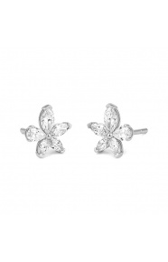 Pendientes de oro blanco de 18 Kt con diamantes talla marquesa de 1,10 ct