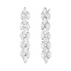Pendientes Largos de oro blanco de 18 Kt con diamantes talla marquesa de 6,35 ct
