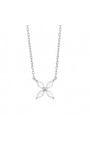 Colgante de oro blanco de 18 Kt con diamantes talla marquesa de 0,18 a 0,95 ct