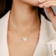 Collar de oro blanco de 18 Kt con diamantes talla marquesa de 13,72 ct