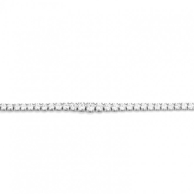 Collar Rivière de oro blanco de 18 Kt con diamantes de 22,00 ct
