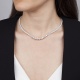 Collar Rivière de oro blanco de 18 Kt con diamantes de 22,00 ct