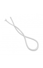 Collar Rivière de oro blanco de 18 Kt con diamantes de 24,45 ct