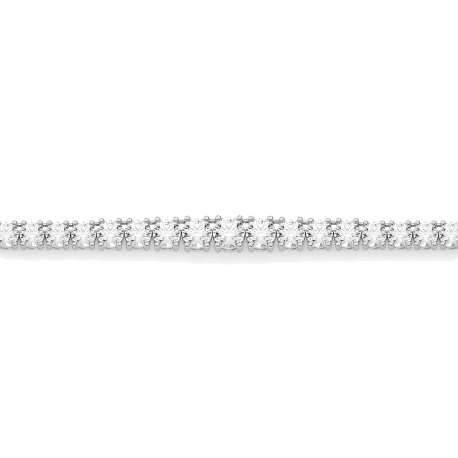 Collar Rivière de oro blanco de 18 Kt con diamantes de 24,45 ct