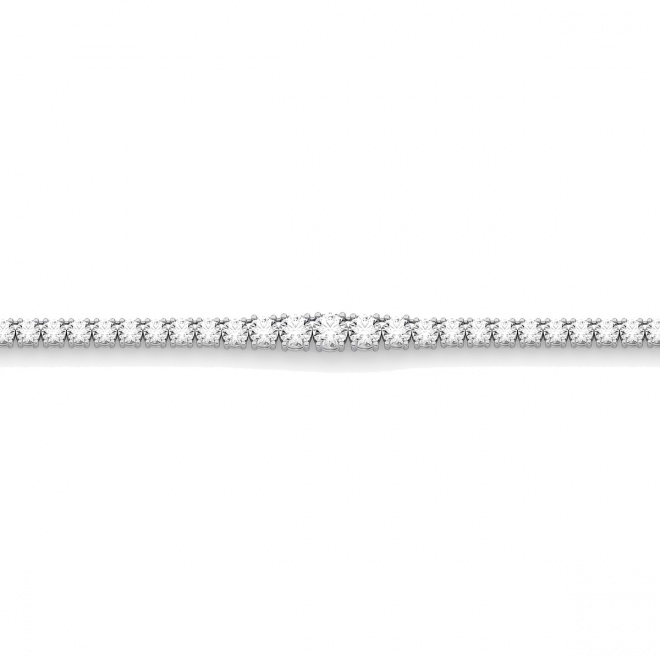 Collar Rivière de oro blanco de 18 Kt con diamantes de 28,50 ct