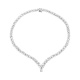Collar de oro blanco de 18 Kt con diamantes talla marquesa de 37,10 ct