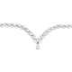 Collar de oro blanco de 18 Kt con diamantes talla marquesa de 37,10 ct