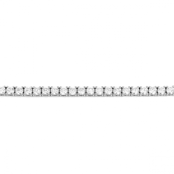 Collar Rivière de oro blanco de 18 Kt con diamantes de 21,00 ct