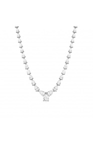 Collar de oro blanco de 18 Kt con diamantes talla pera de 13,49 ct