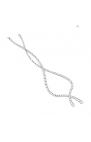 Collar de oro blanco de 18 Kt con diamantes de 21,50 ct