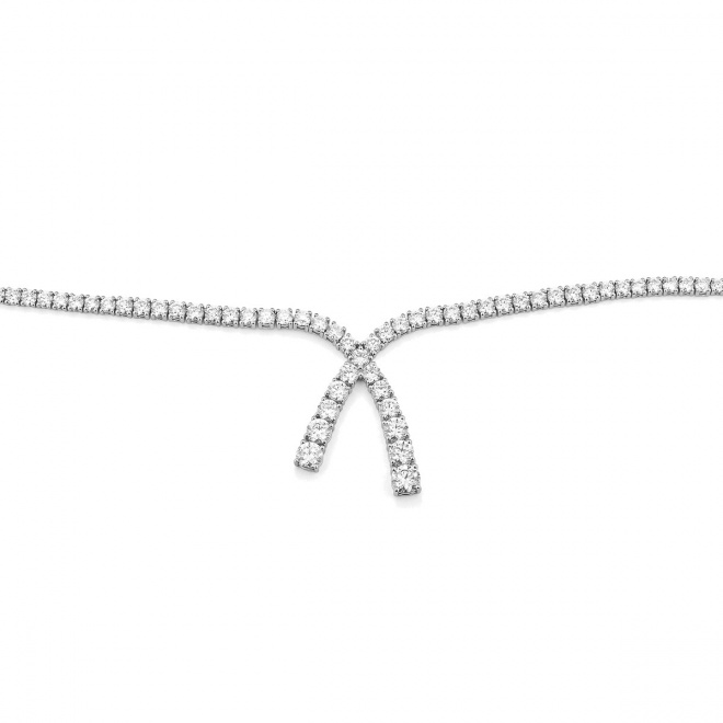 Collar de oro blanco de 18 Kt con diamantes de 21,50 ct