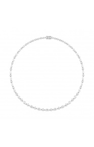 Collar de oro blanco de 18 Kt con diamantes talla marquesa de 12,55 ct