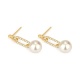 Pendientes Largos de oro amarillo de 18 Kt con diamantes de 0,17 ct