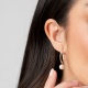 Pendientes Largos de oro amarillo de 18 Kt con diamantes de 0,19 ct