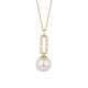 Colgante Largo de oro amarillo de 18 Kt con diamantes de 0,09 ct