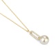 Colgante Largo de oro amarillo de 18 Kt con diamantes de 0,09 ct