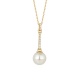 Colgante Largo de oro amarillo de 18 Kt con diamantes de 0,06 ct