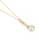 Colgante Largo de oro amarillo de 18 Kt con diamantes de 0,06 ct