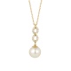Colgante Largo de oro amarillo de 18 Kt con diamantes de 0,06 ct