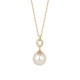 Colgante Largo de oro amarillo de 18 Kt con diamantes de 0,03 ct