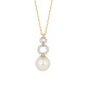 Colgante Largo de oro de 18 Kt con diamantes de 0,07 ct