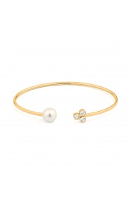 Esclava de oro amarillo de 18 Kt con diamantes de 0,35 ct