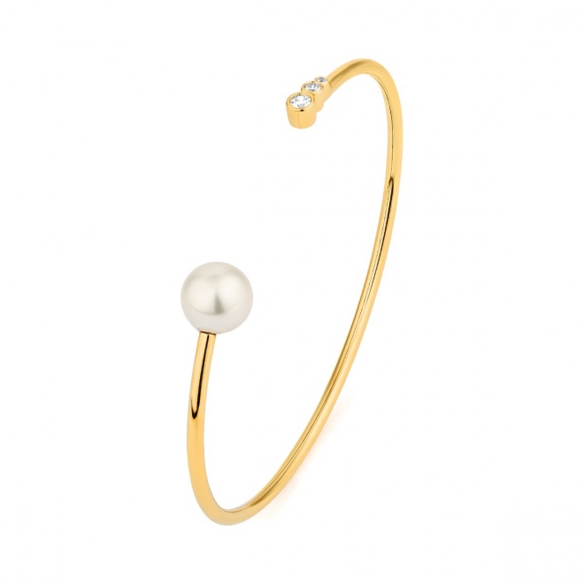 Esclava de oro amarillo de 18 Kt con diamantes de 0,12 ct