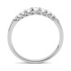 Anillo Media alianza de oro blanco de 18 Kt con diamantes de 0,25 a 1,00 ct