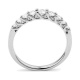 Anillo Media alianza de oro blanco de 18 Kt con diamantes de 0,25 a 1,00 ct