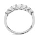 Anillo Media alianza de oro blanco de 18 Kt con diamantes de 0,25 a 1,00 ct