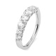 Anillo Media alianza de oro blanco de 18 Kt con diamantes de 0,25 a 1,00 ct