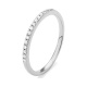 Anillo Media alianza de oro blanco de 18 Kt con diamantes de 0,10 a 0,25 ct