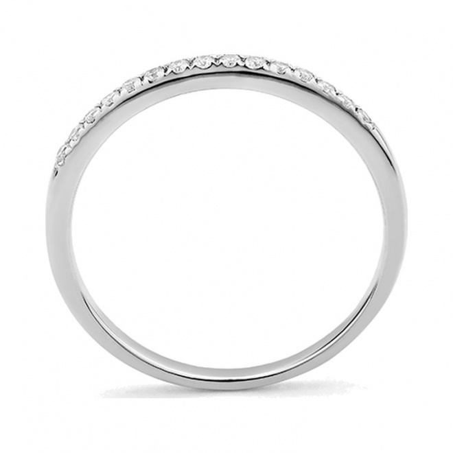 Anillo Media alianza de oro blanco de 18 Kt con diamantes de 0,10 a 0,25 ct