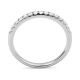 Anillo Media alianza de oro blanco de 18 Kt con diamantes de 0,10 a 0,25 ct