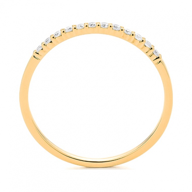 Anillo Media alianza de oro amarillo de 18 Kt con diamantes de 0,13 a 0,54 ct