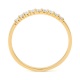 Anillo Media alianza de oro amarillo de 18 Kt con diamantes de 0,13 a 0,54 ct