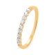 Anillo Media alianza de oro amarillo de 18 Kt con diamantes de 0,13 a 0,54 ct