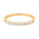 Anillo Media alianza de oro amarillo de 18 Kt con diamantes de 0,13 a 0,54 ct