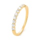 Anillo Media alianza de oro amarillo de 18 Kt con diamantes de 0,13 a 0,54 ct