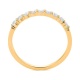 Anillo Media alianza de oro amarillo de 18 Kt con diamantes de 0,13 a 0,54 ct