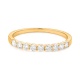Anillo Media alianza de oro amarillo de 18 Kt con diamantes de 0,13 a 0,54 ct