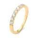 Anillo Media alianza de oro amarillo de 18 Kt con diamantes de 0,13 a 0,54 ct