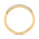 Anillo Media alianza de oro amarillo de 18 Kt con diamantes de 0,13 a 0,54 ct