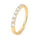Anillo Media alianza de oro amarillo de 18 Kt con diamantes de 0,13 a 0,54 ct