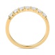 Anillo Media alianza de oro amarillo de 18 Kt con diamantes de 0,13 a 0,54 ct