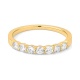 Anillo Media alianza de oro amarillo de 18 Kt con diamantes de 0,13 a 0,54 ct