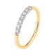 Anillo Media alianza de oro de 18 Kt con diamantes de 0,22 a 0,63 ct