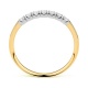 Anillo Media alianza de oro de 18 Kt con diamantes de 0,22 a 0,63 ct