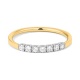 Anillo Media alianza de oro de 18 Kt con diamantes de 0,22 a 0,63 ct